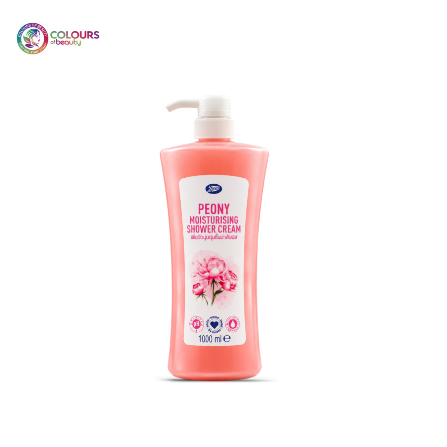 Boots Peony Moisturizing Shower Cream-Pink (1000ml)