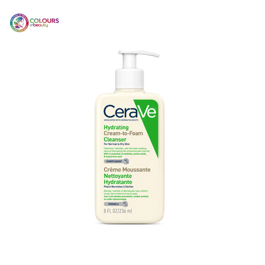CeraVe Hydrating Cream-to-Foam Cleanser (For Normal to Dry Skin)
